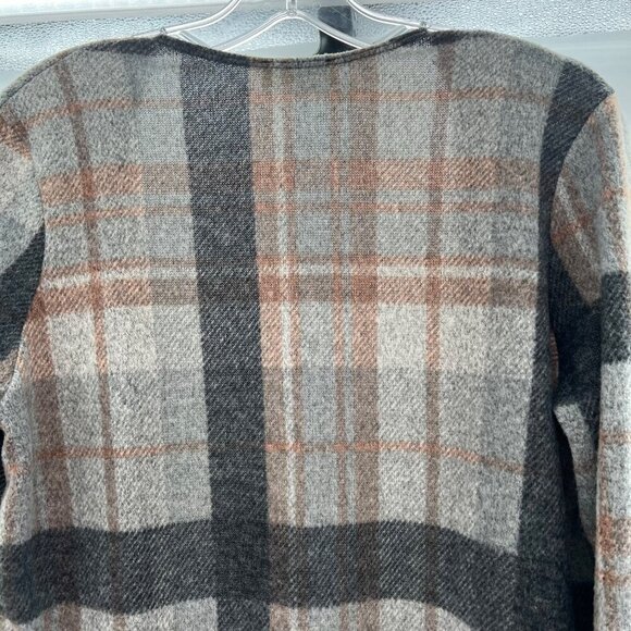 Lime & Chili Plaid Cardigan Multicolor Size Small Open Front Long Sleeve - Picture 6 of 9